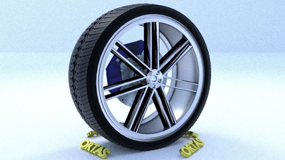 ORTAS CAR RIM 41-42-43-44-45 GAME READY RIM AND TIRE 3D Model Collection_7