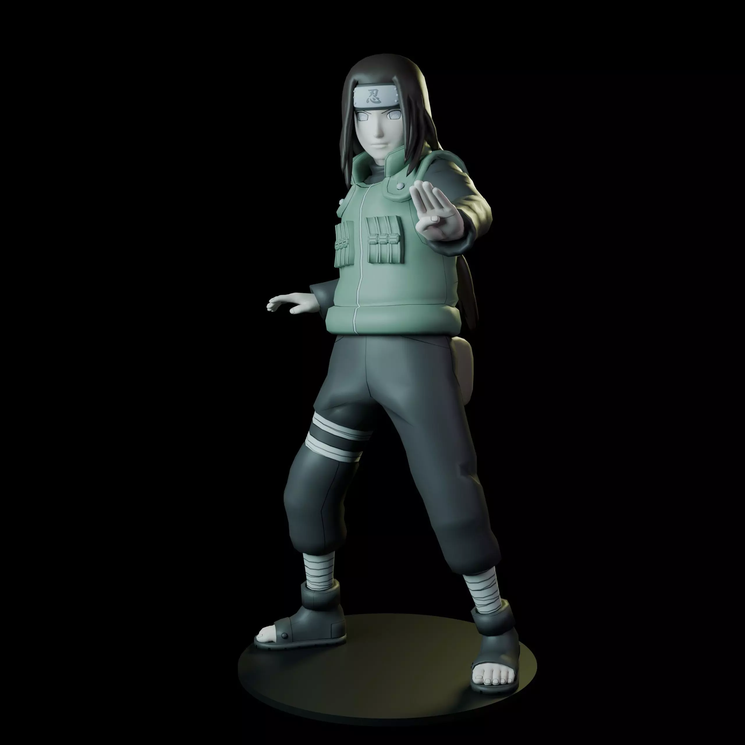 Neji Hyuga  3D print model_0