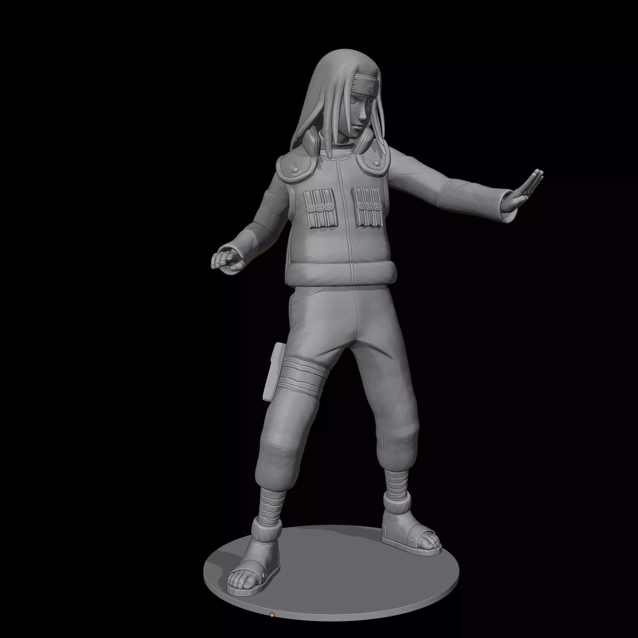 Neji Hyuga  3D print model_11