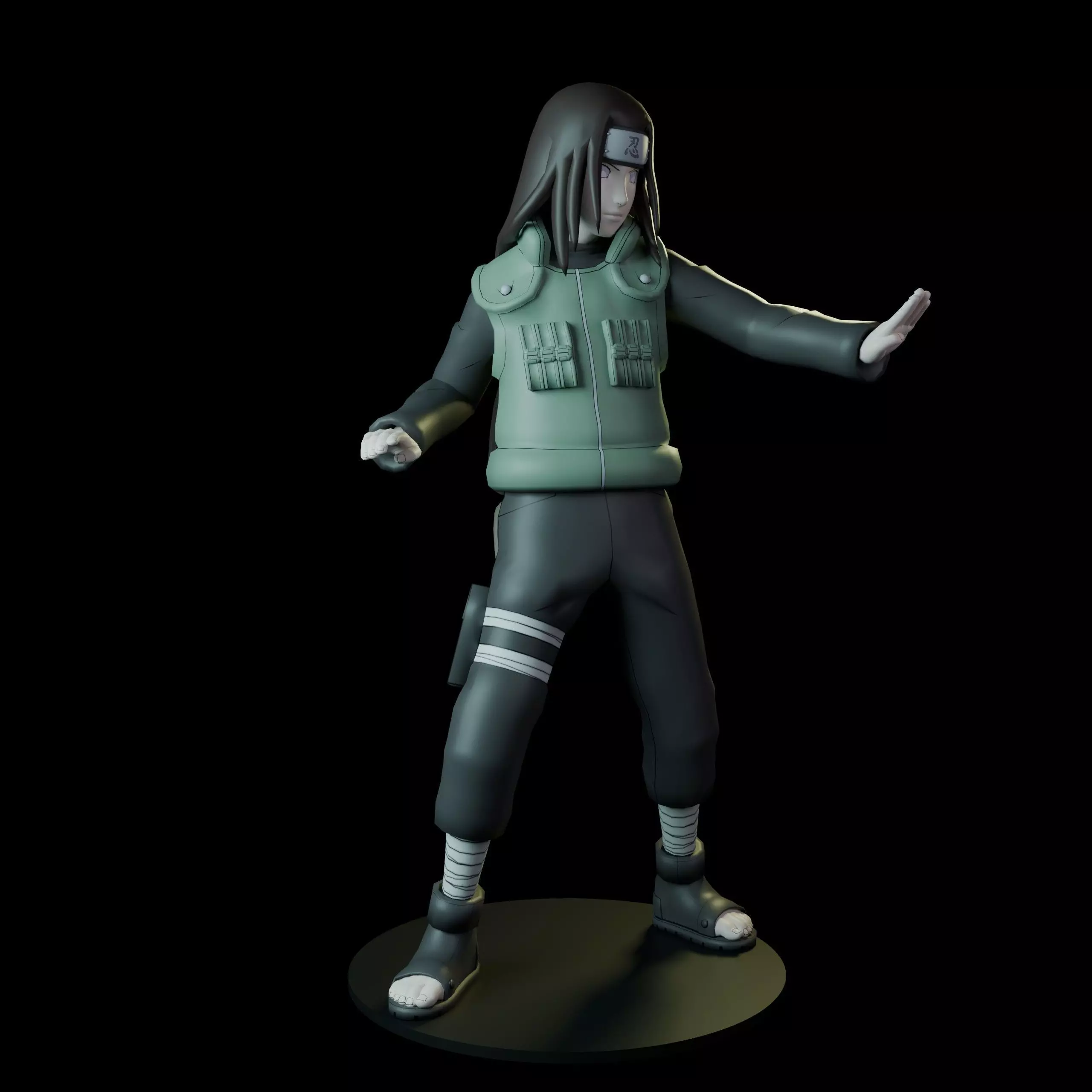 Neji Hyuga  3D print model_10