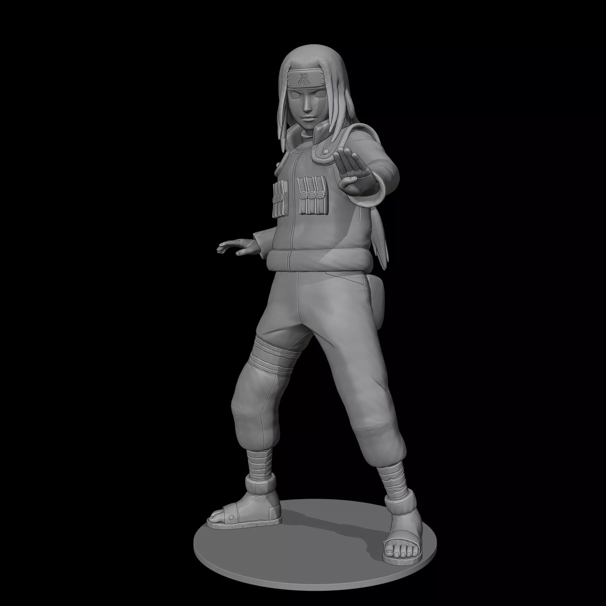 Neji Hyuga  3D print model_1