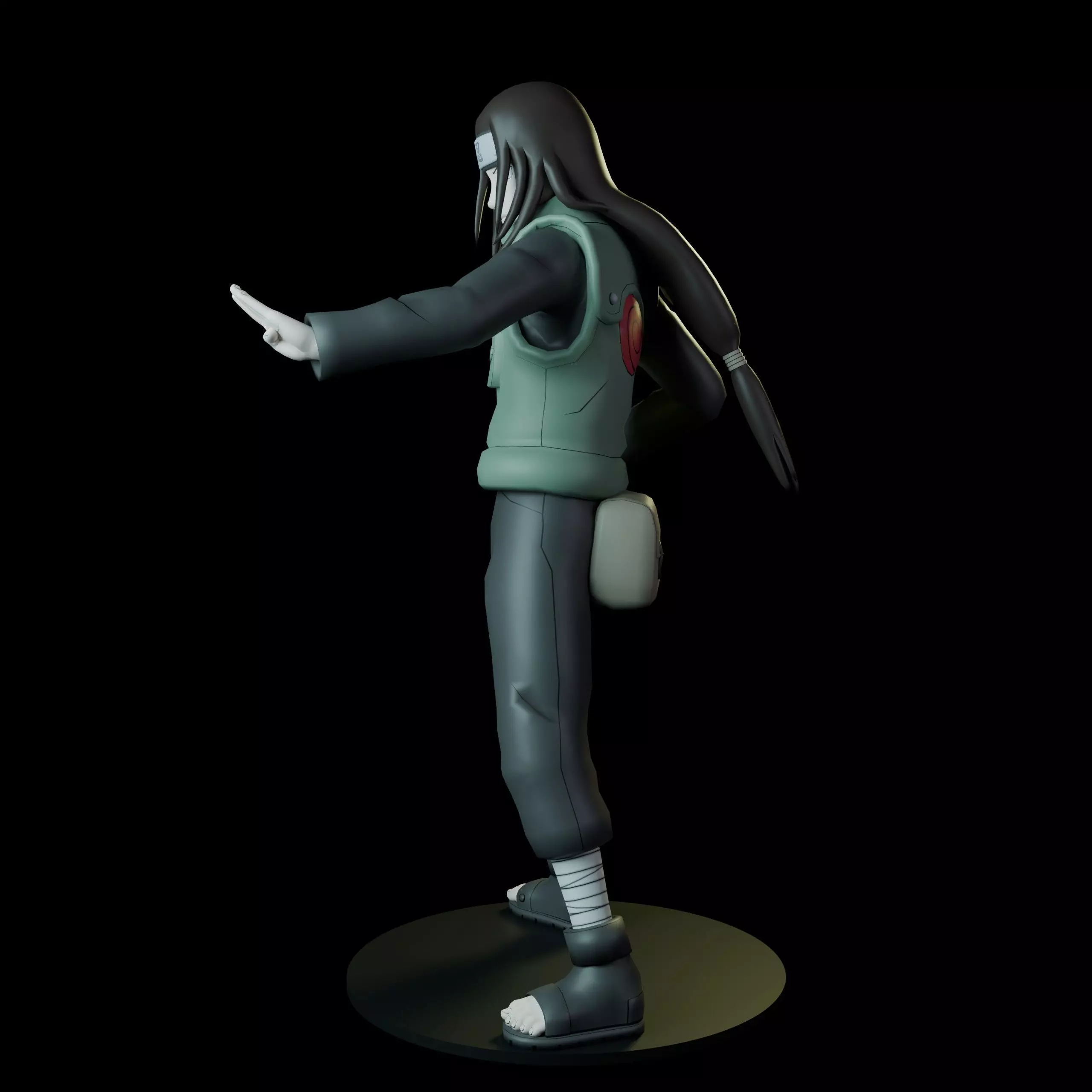 Neji Hyuga  3D print model_2
