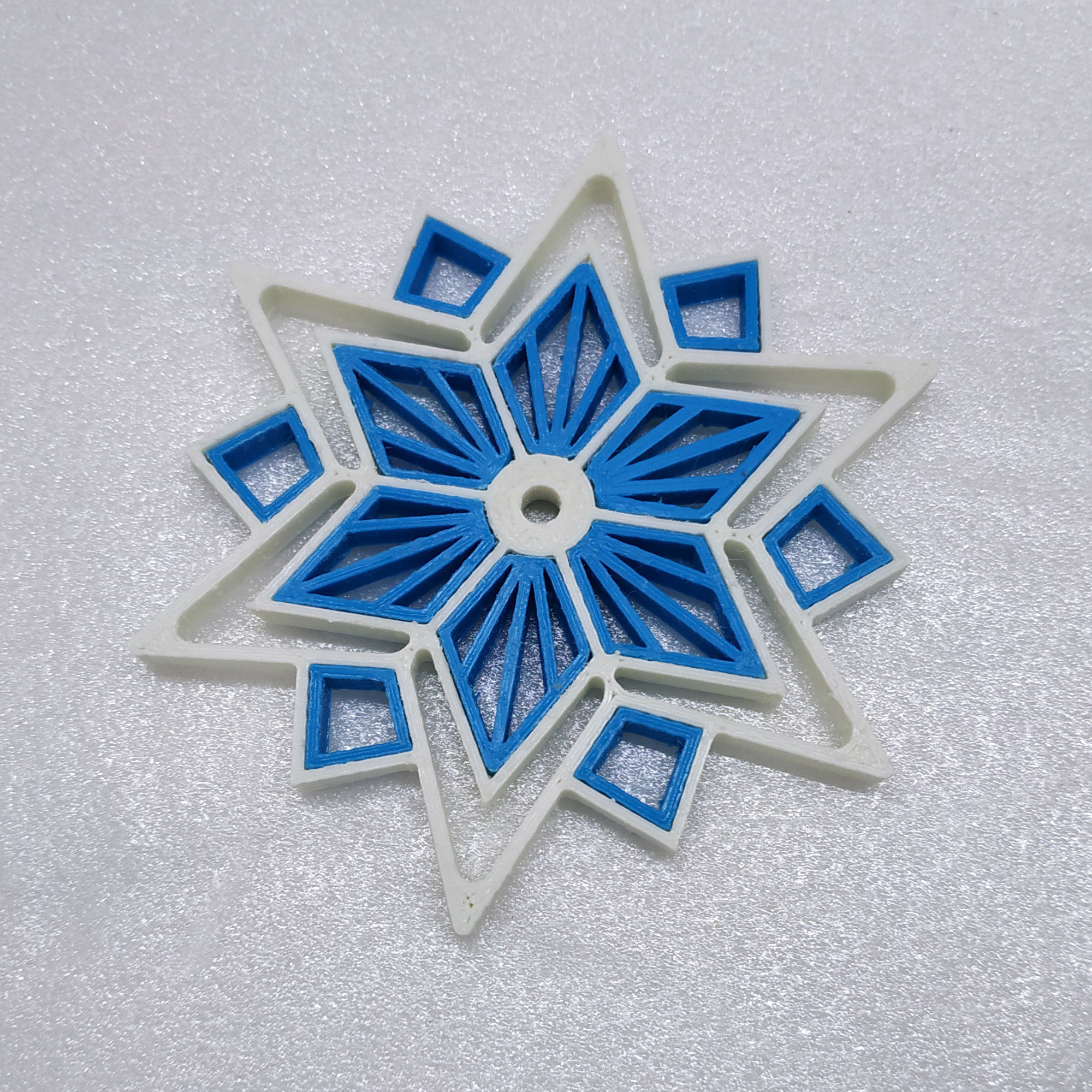 Snowflake star 3D print model_4