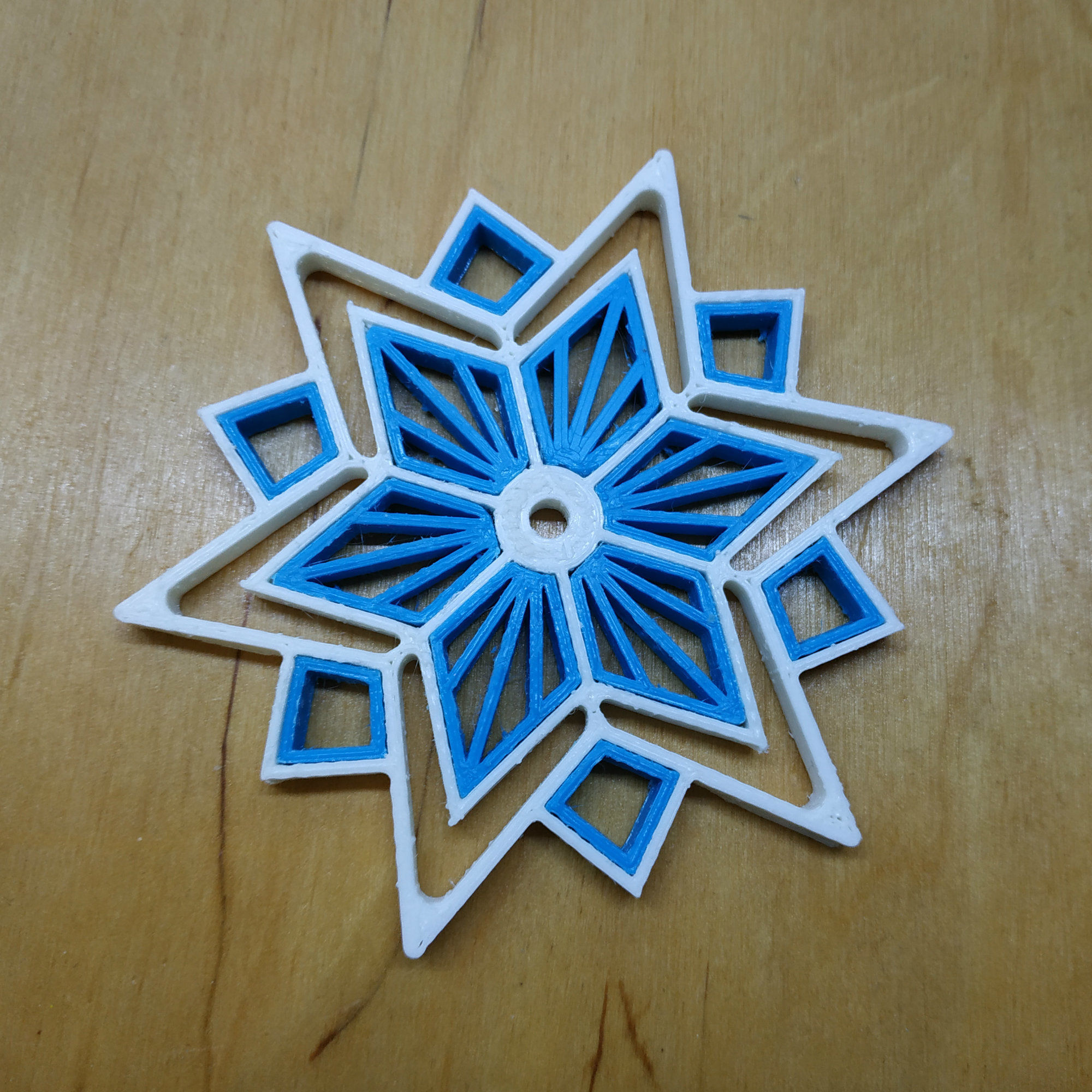 Snowflake star 3D print model_2