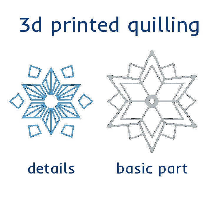 Snowflake star 3D print model_1