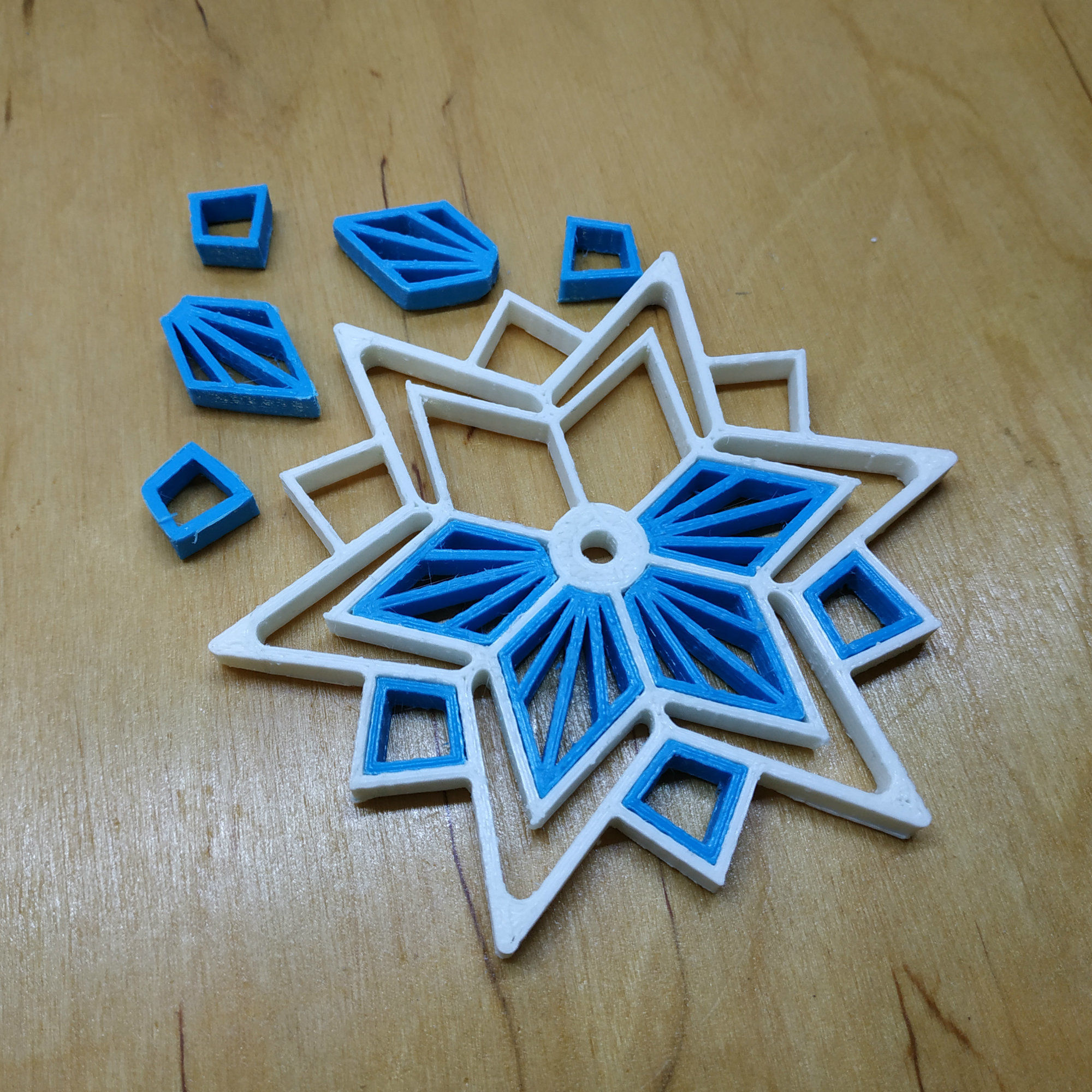 Snowflake star 3D print model_3