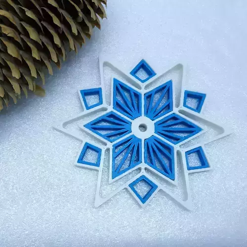 Snowflake star  3D print model