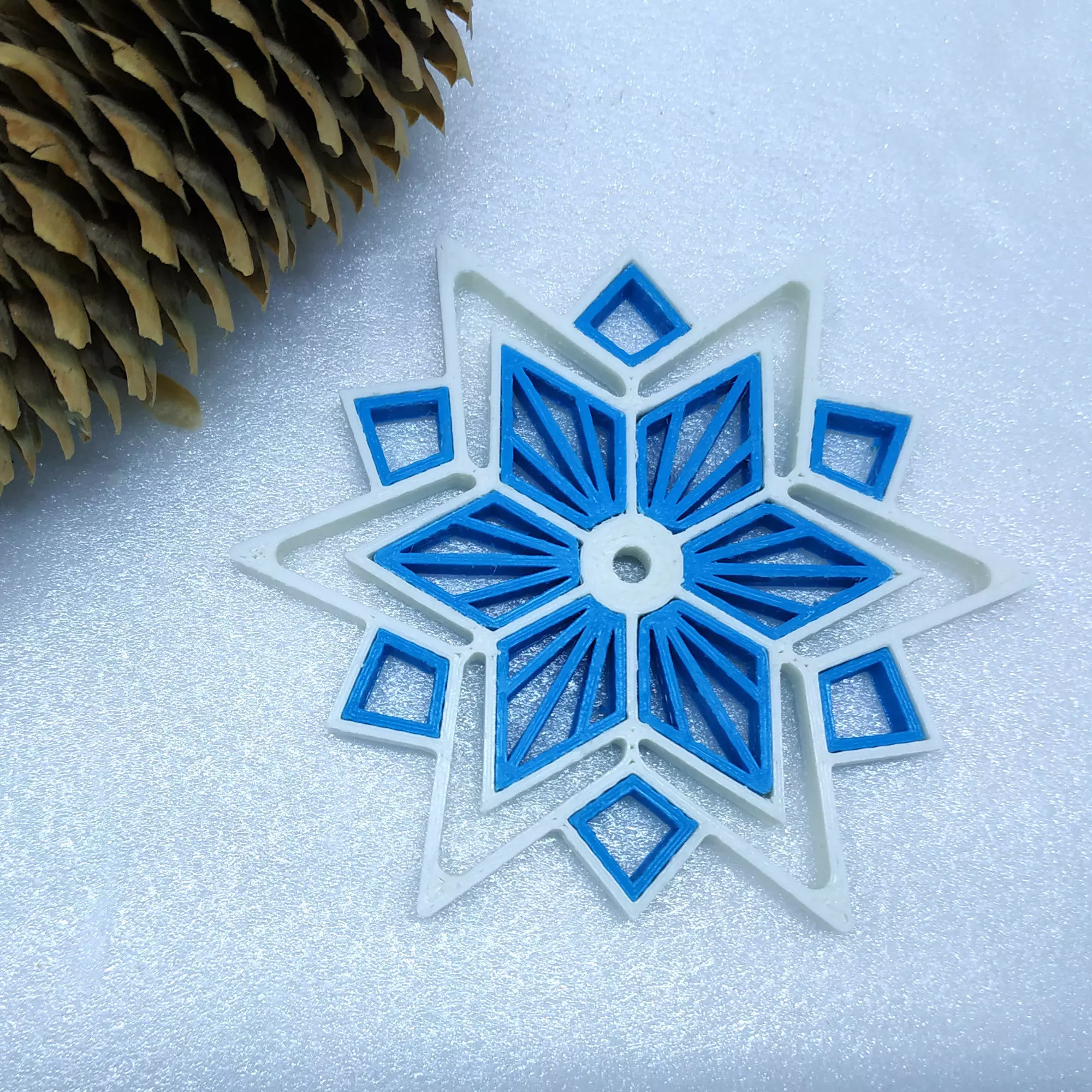 Snowflake star 3D print model_0