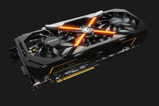 Aorus Gtx 1080Ti Extreme Edition 3D model
