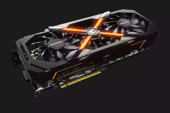 Aorus Gtx 1080Ti Extreme Edition 3D model