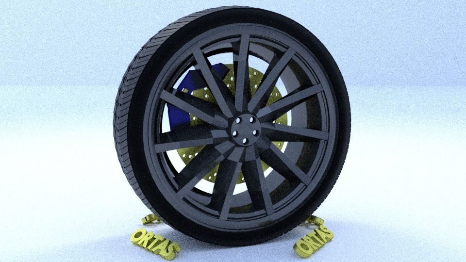 ORTAS CAR RIM 56-57-58-59-60 GAME READY RIM AND TIRE 3D Model Collection_9