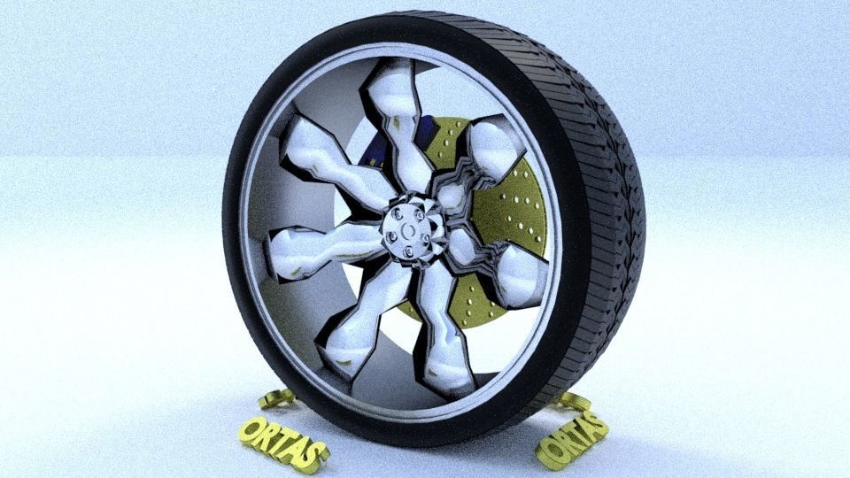 ORTAS CAR RIM 56-57-58-59-60 GAME READY RIM AND TIRE 3D Model Collection_52