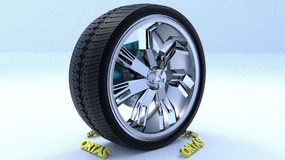 ORTAS CAR RIM 70 GAME READY RIM TIRE AND DISC 3D model_1