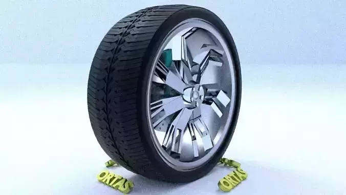 ORTAS CAR RIM 70 GAME READY RIM TIRE AND DISC 3D model ORTAS CAR RIM 70 GAME READY RIM TIRE AND DISC 3D model