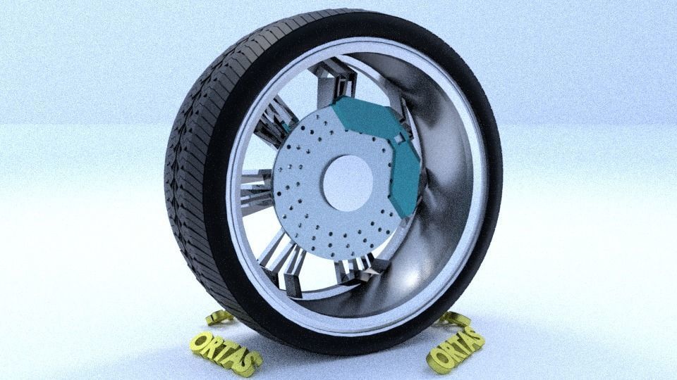 ORTAS CAR RIM 70 GAME READY RIM TIRE AND DISC 3D model_8