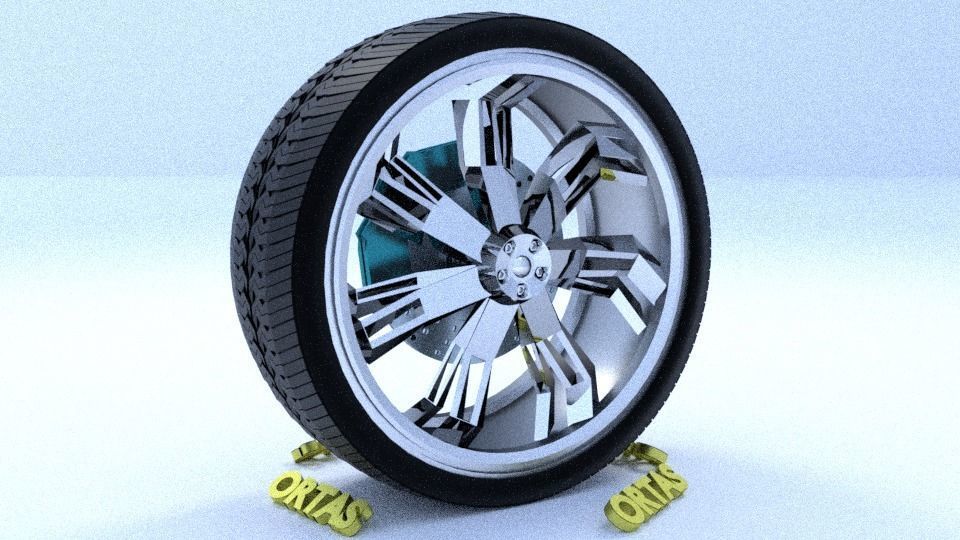 ORTAS CAR RIM 70 GAME READY RIM TIRE AND DISC 3D model_2