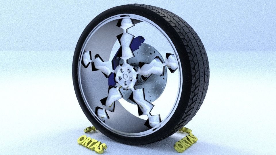 ORTAS CAR RIM 69 GAME READY RIM TIRE AND DISC 3D model_5