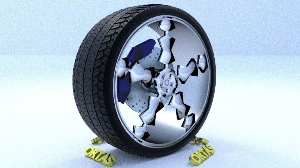 ORTAS CAR RIM 69 GAME READY RIM TIRE AND DISC 3D model_1