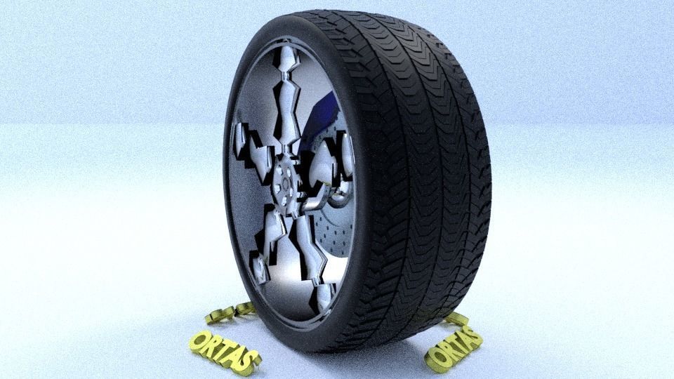 ORTAS CAR RIM 69 GAME READY RIM TIRE AND DISC 3D model_8