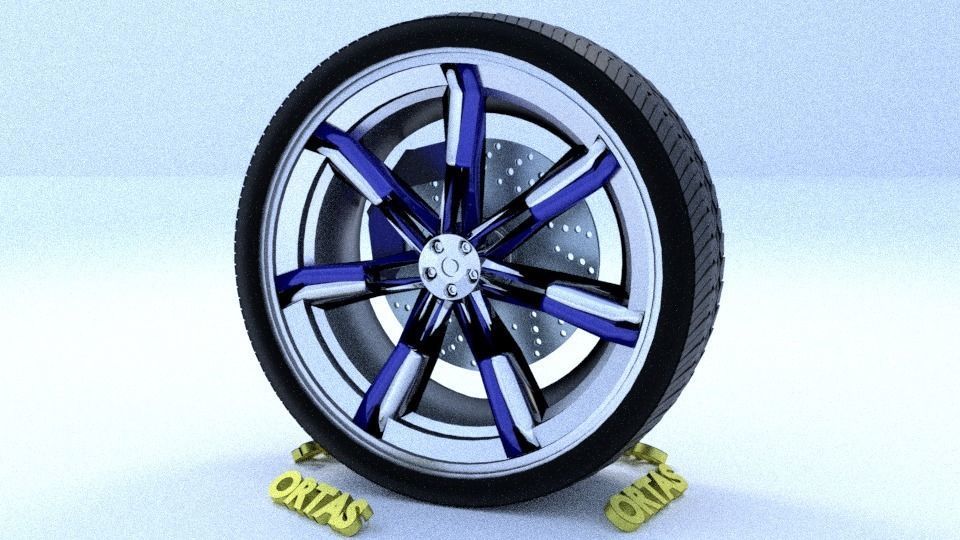 ORTAS CAR RIM 68 GAME READY RIM TIRE AND DISC 3D model_4