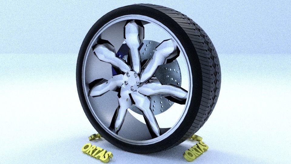 ORTAS CAR RIM 66 GAME READY RIM TIRE AND DISC 3D model_5