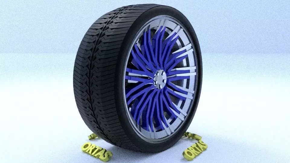 ORTAS CAR RIM 65 GAME READY RIM TIRE AND DISC 3D model_0