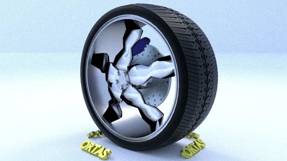 ORTAS CAR RIM 63 GAME READY RIM TIRE AND DISC 3D model_6