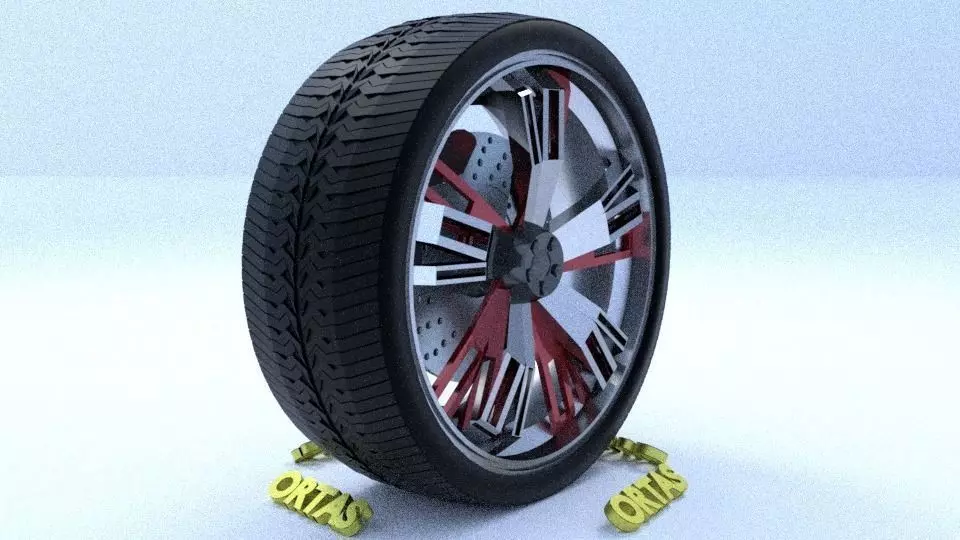 ORTAS CAR RIM 62 GAME READY RIM TIRE AND DISC 3D model_0