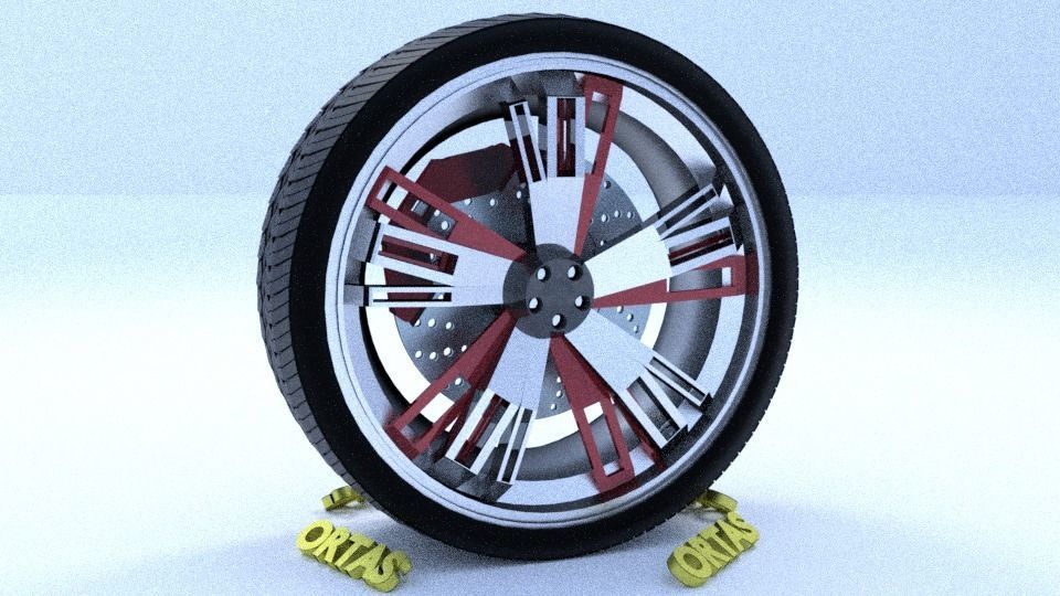 ORTAS CAR RIM 62 GAME READY RIM TIRE AND DISC 3D model_4