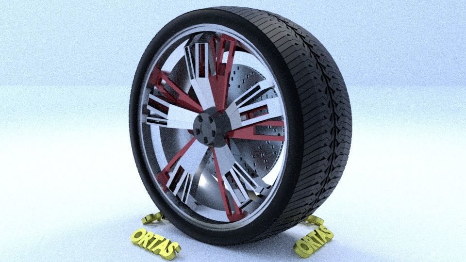 ORTAS CAR RIM 62 GAME READY RIM TIRE AND DISC 3D model_7