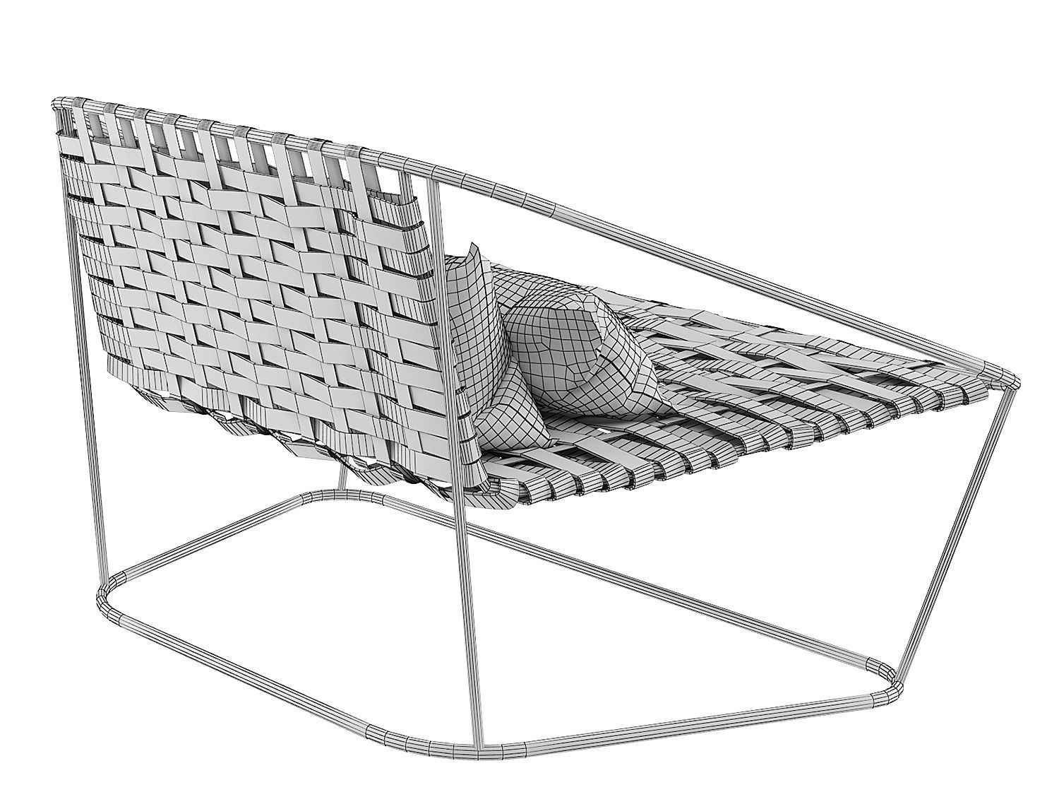 Small Sofa Arflex Cloud Carlo Colombo Armchair 3D model_10