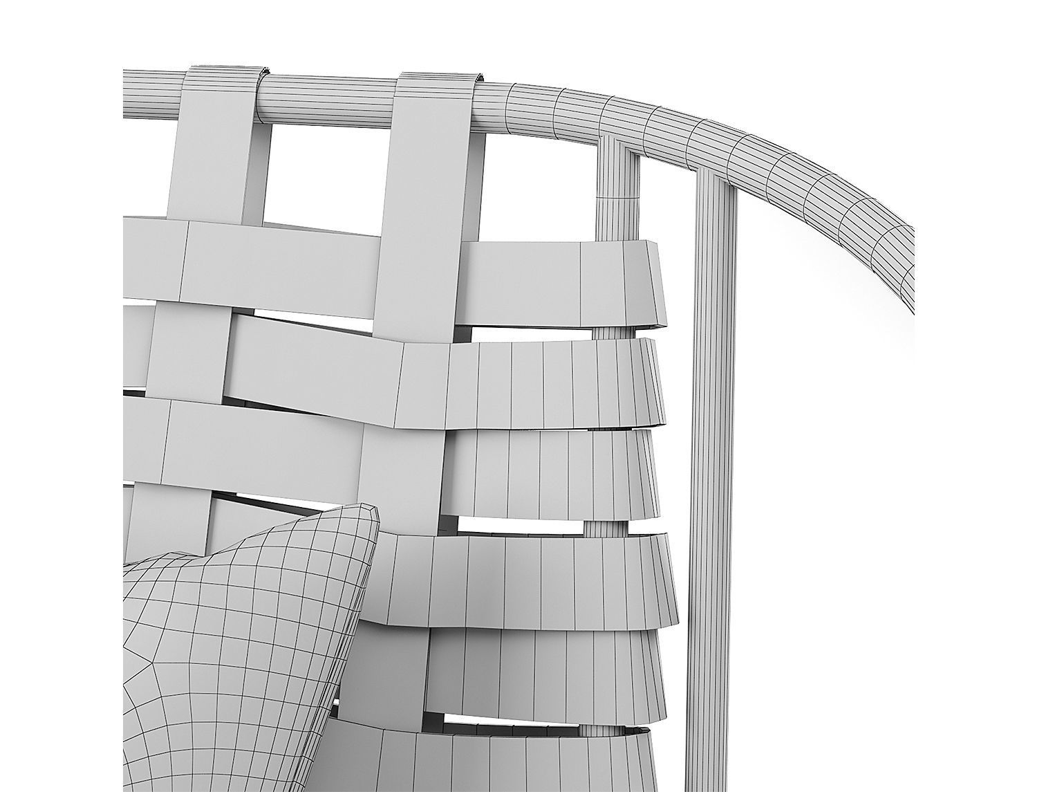 Small Sofa Arflex Cloud Carlo Colombo Armchair 3D model_13