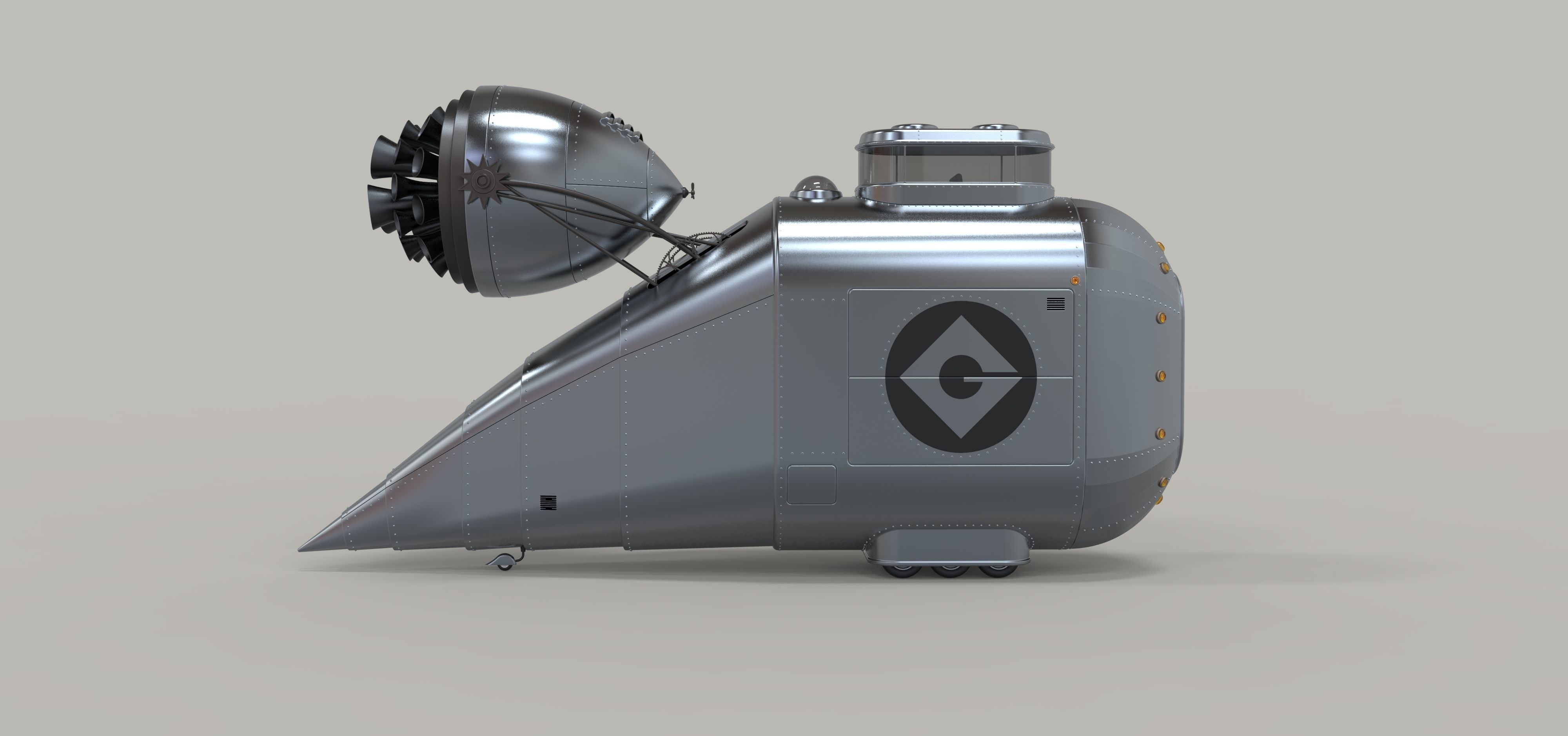 Grumobile from movie Despicable Me 3D model_13