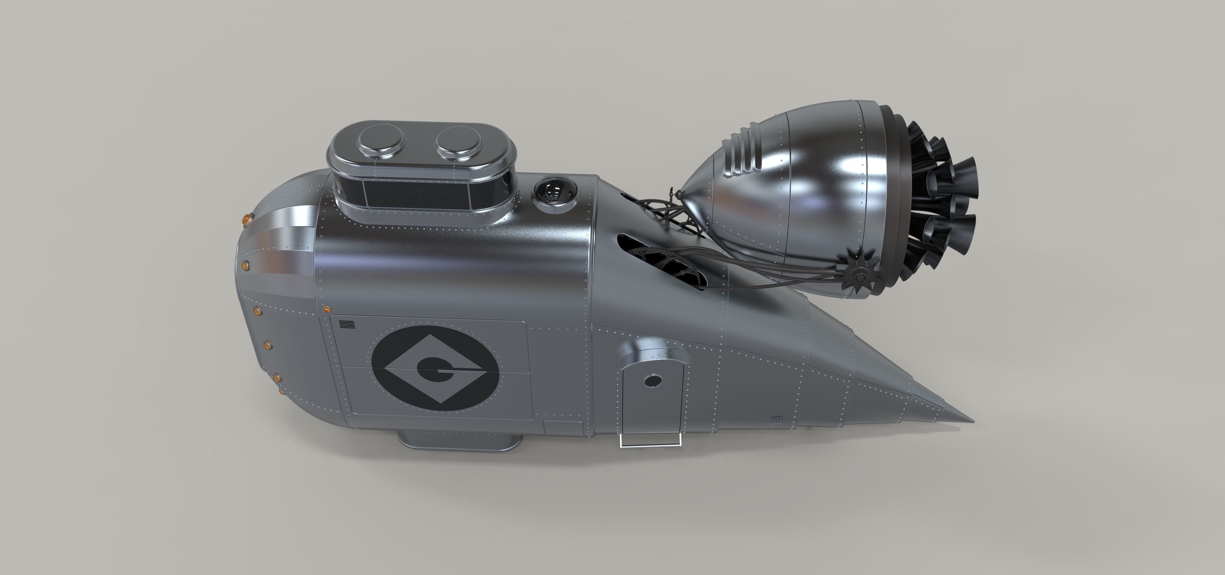 Grumobile from movie Despicable Me 3D model_6