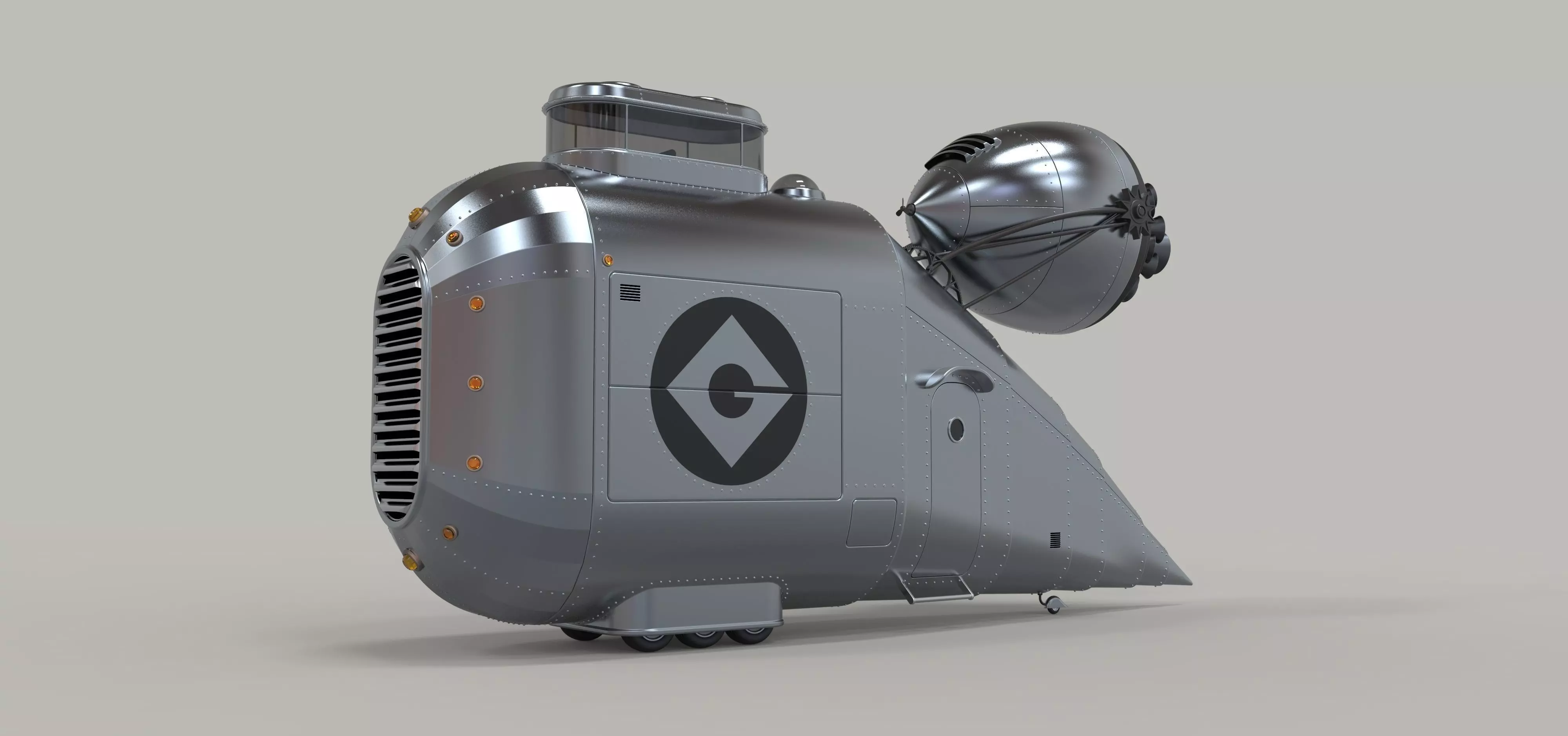 Grumobile from movie Despicable Me 3D model_0