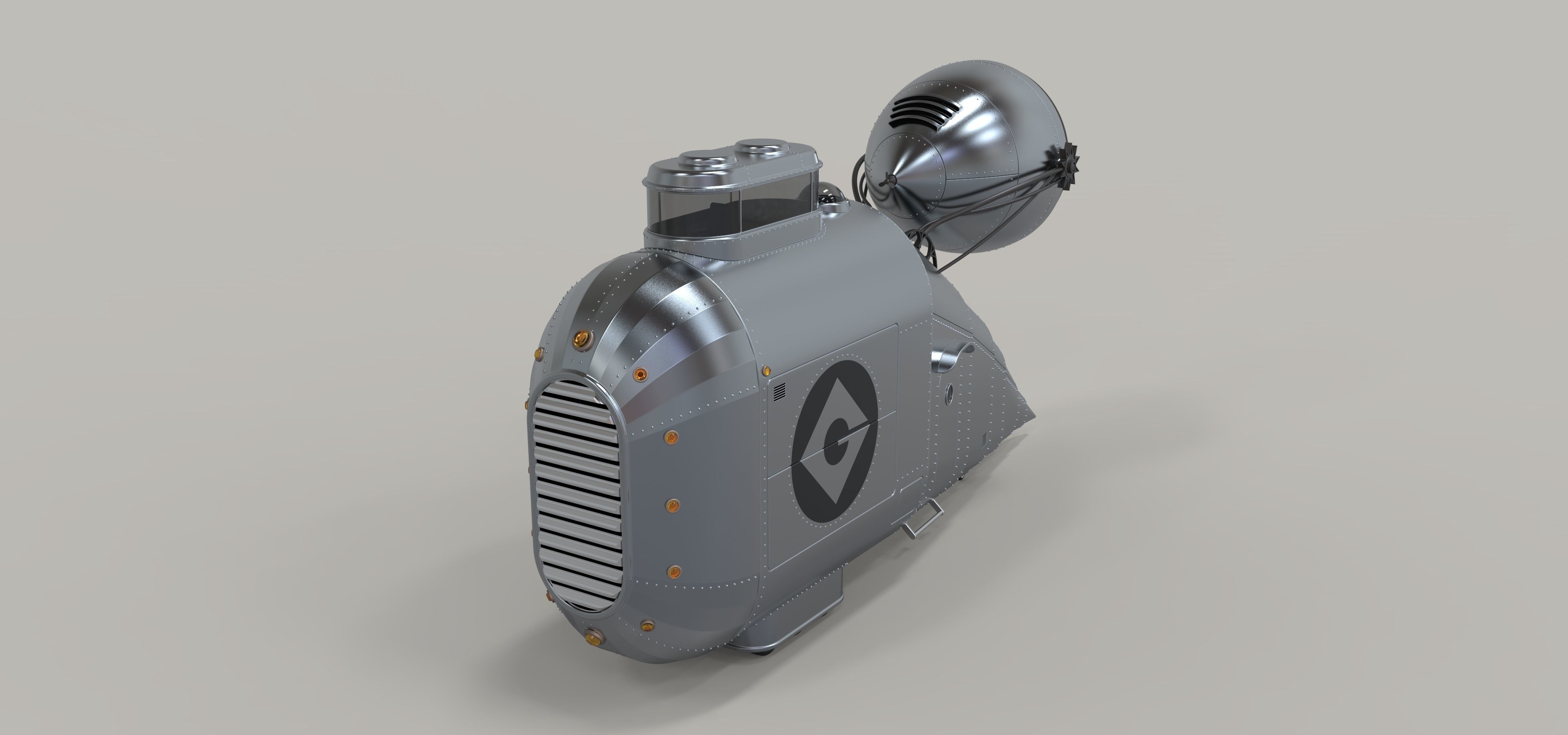 Grumobile from movie Despicable Me 3D model_2