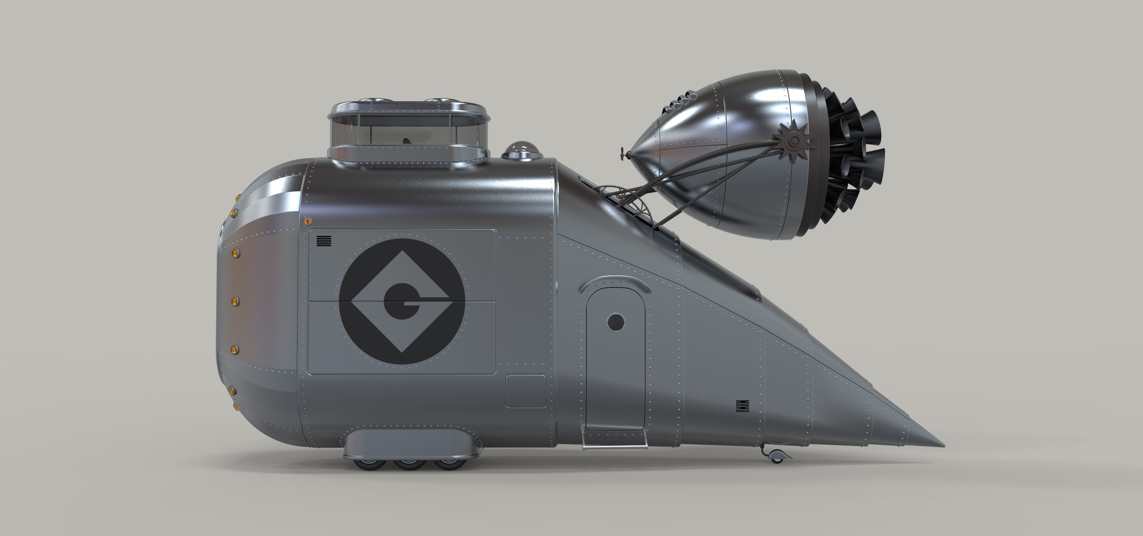 Grumobile from movie Despicable Me 3D model_5