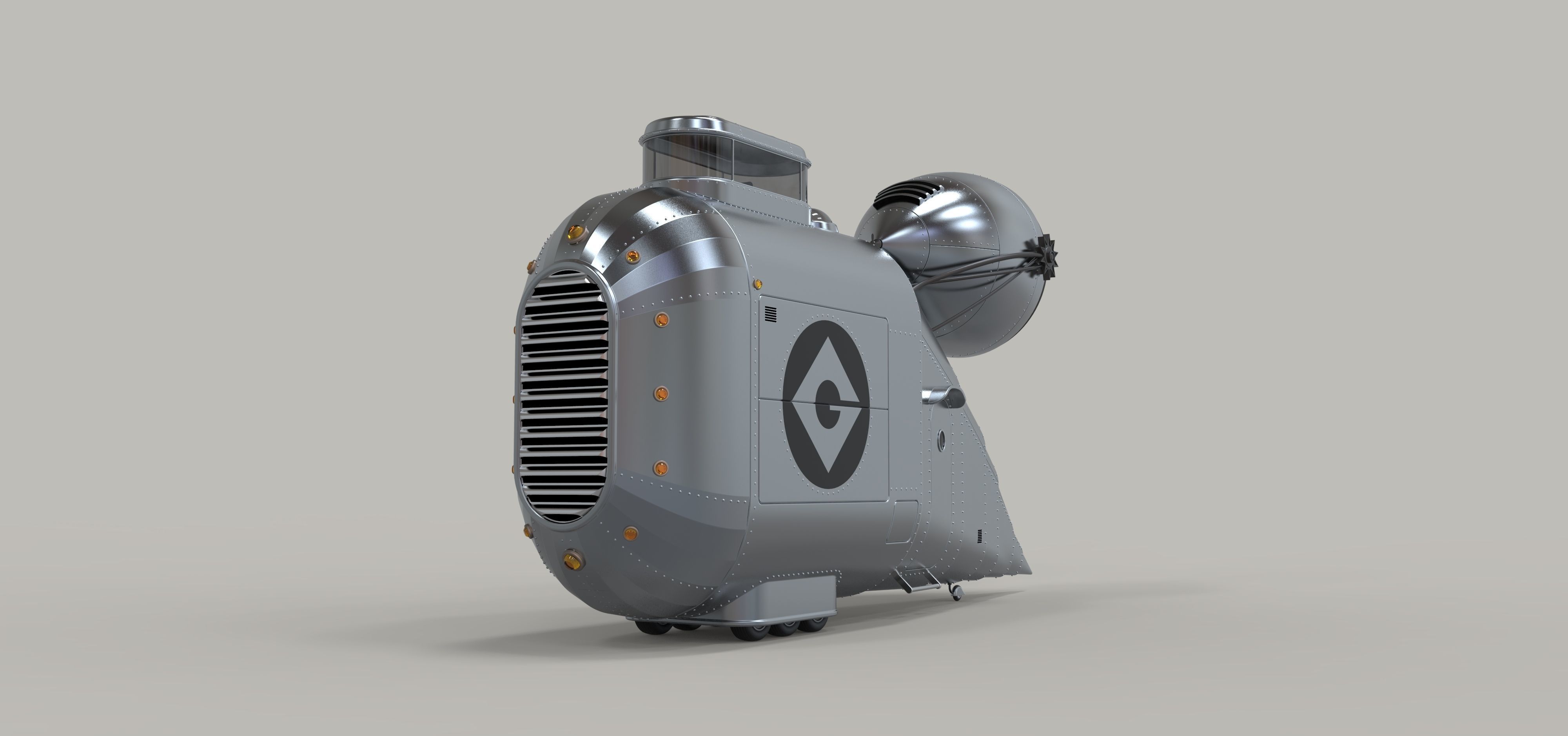 Grumobile from movie Despicable Me 3D model_3