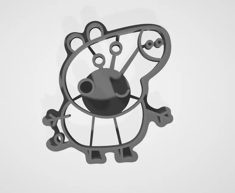 Large collection of Peppa Pig cutter cookies 3D print model
