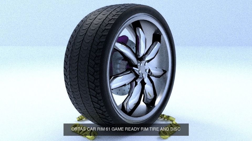 ORTAS CAR RIM 61-62 GAME READY RIM AND TIRE 3D Model Collection_2