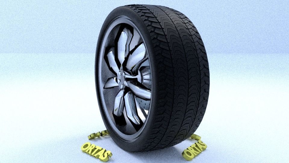 ORTAS CAR RIM 61-62 GAME READY RIM AND TIRE 3D Model Collection_7