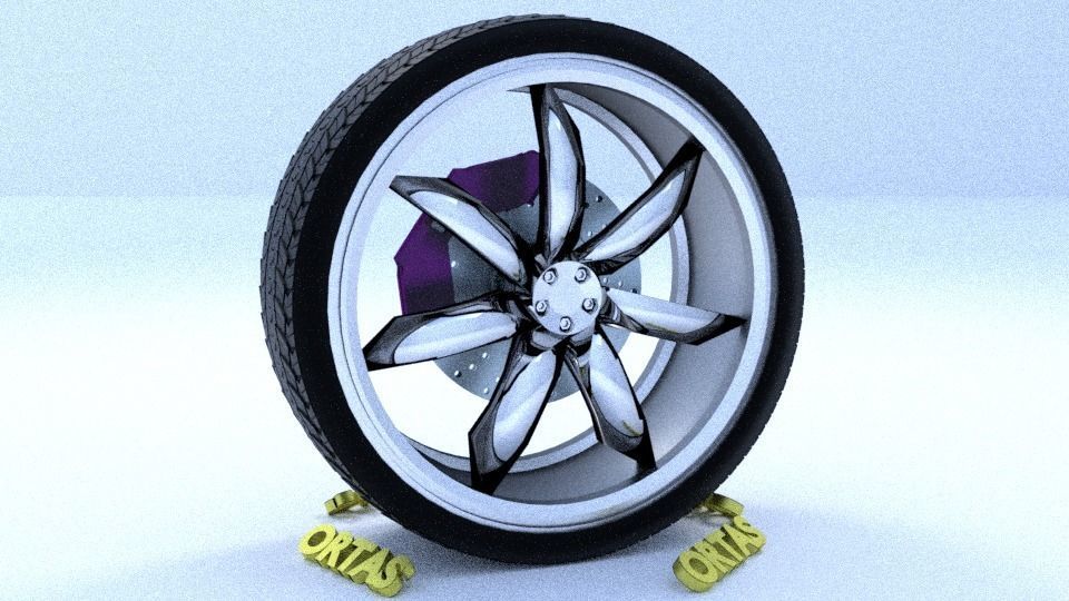 ORTAS CAR RIM 61-62 GAME READY RIM AND TIRE 3D Model Collection_6