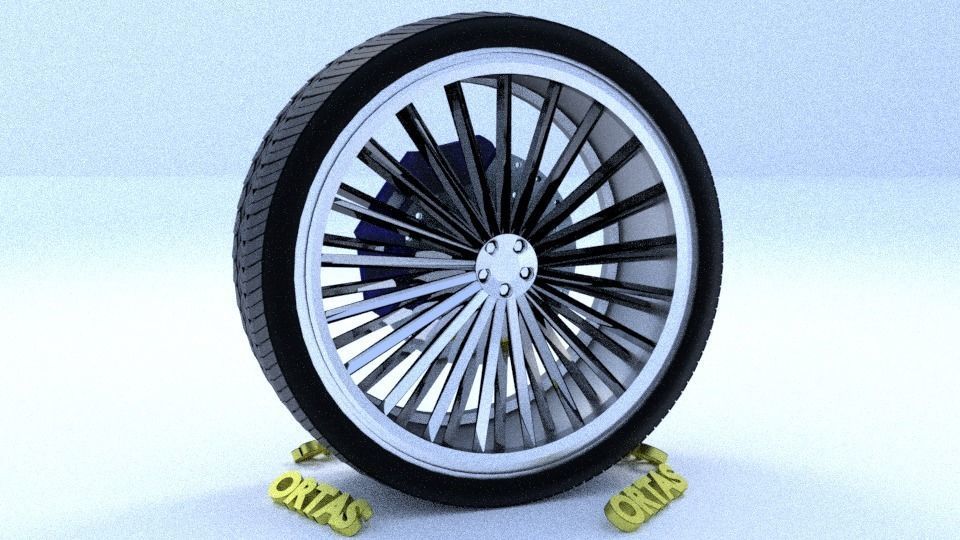 ORTAS CAR RIM 63-64 GAME READY RIM TIRE AND DISC 3D Model Collection_16