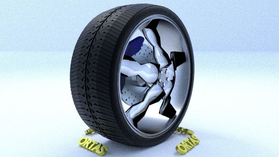 ORTAS CAR RIM 63-64 GAME READY RIM TIRE AND DISC 3D Model Collection_3