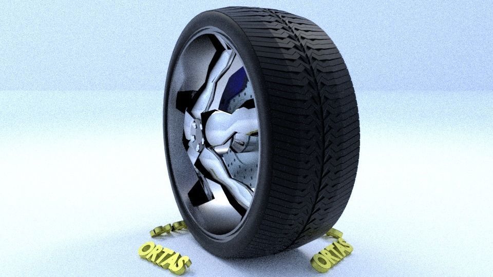 ORTAS CAR RIM 63-64 GAME READY RIM TIRE AND DISC 3D Model Collection_7