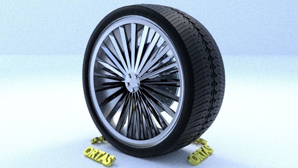 ORTAS CAR RIM 63-64 GAME READY RIM TIRE AND DISC 3D Model Collection_20