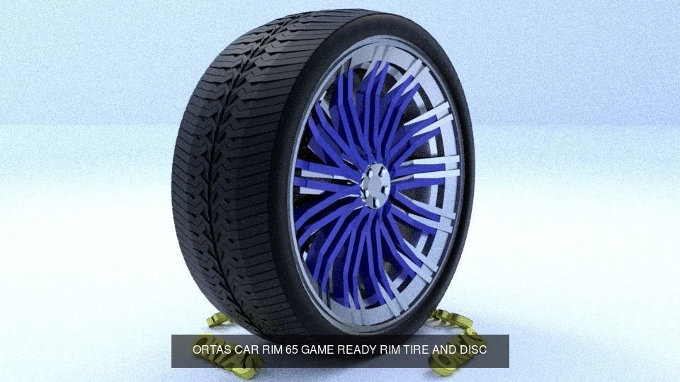 ORTAS CAR RIM 65-66 GAME READY RIM AND TIRE 3D Model Collection_2
