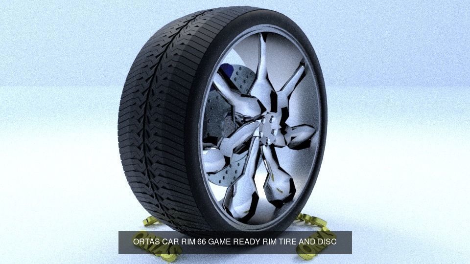 ORTAS CAR RIM 65-66 GAME READY RIM AND TIRE 3D Model Collection_1