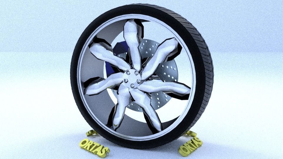 ORTAS CAR RIM 65-66 GAME READY RIM AND TIRE 3D Model Collection_17