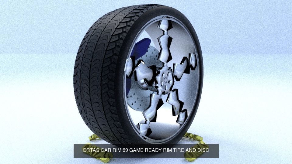 ORTAS CAR RIM 69-70 GAME READY RIM AND TIRE 3D Model Collection_2